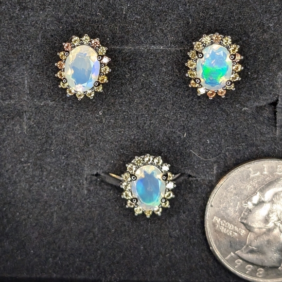 Opal & Sapphire Matching Set - Picture 4 of 6